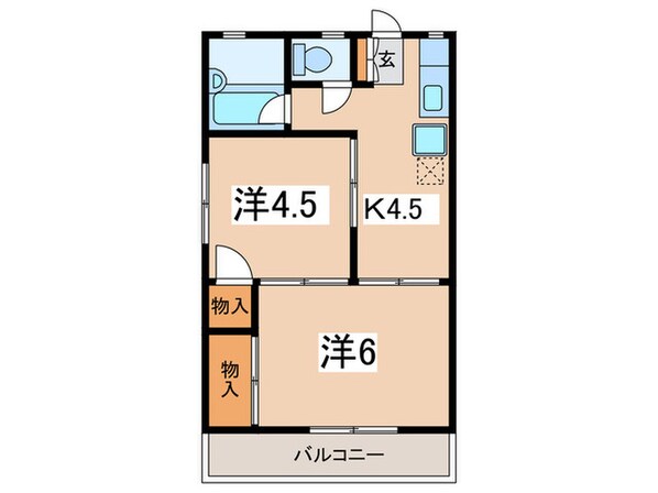 忠生ハイツの物件間取画像